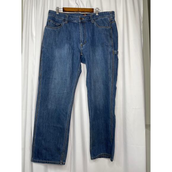 Ridgecut blue jeans work wear carpenters pants 42x32 denim relaxed fit - Picture 8 of 15